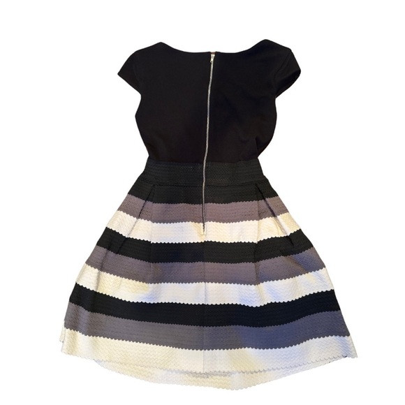 Teeze Me Colorblock Dress Black White Gray Spandex Small - Picture 2 of 5